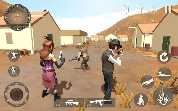 像素移动射击游戏