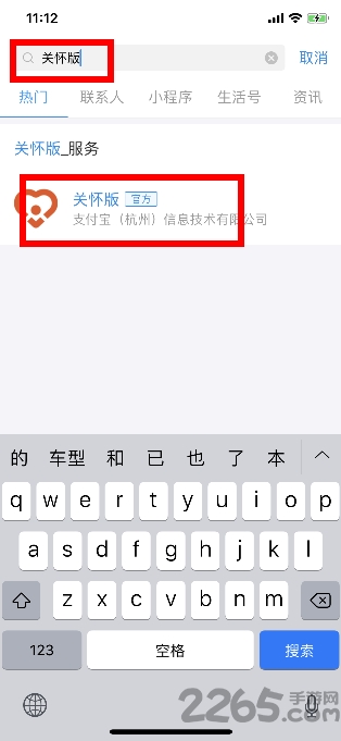 支付宝关怀版