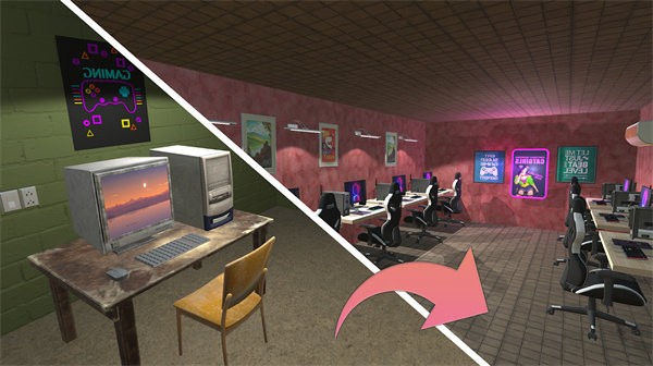 网吧工作模拟器手机版(gamer cafe simulator)