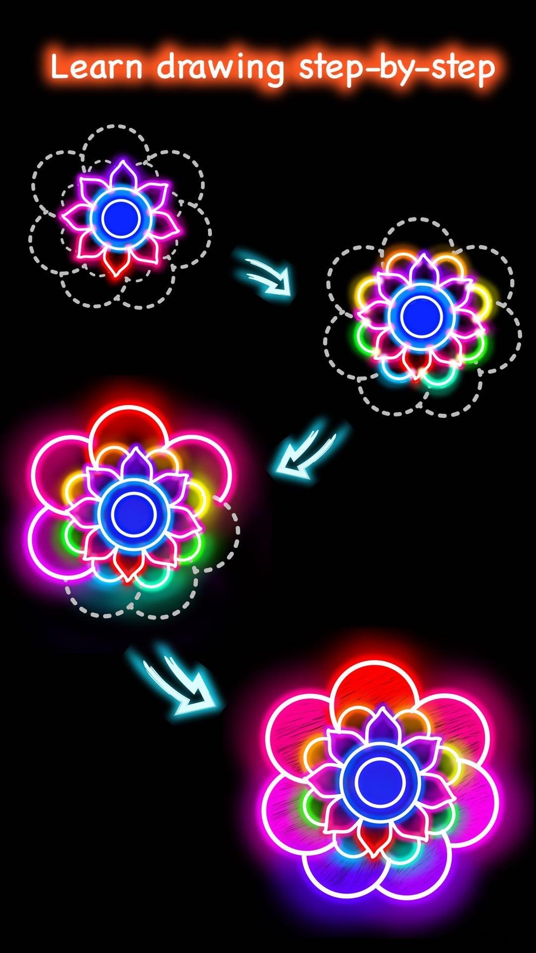 学画发光花朵手机版