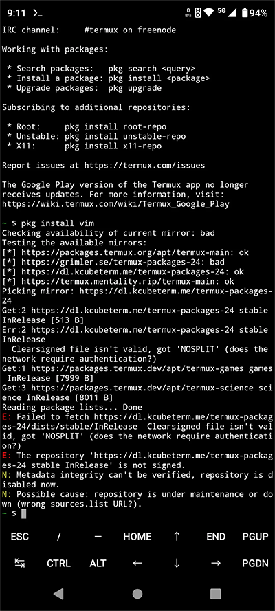 termux手机版入门教程