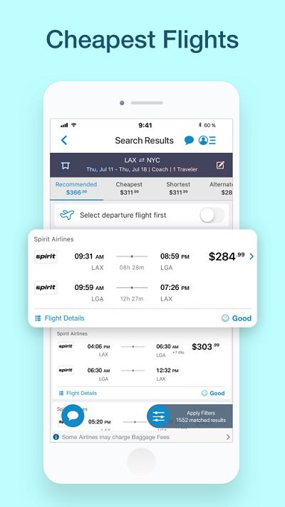 cheapoair特价机票网app