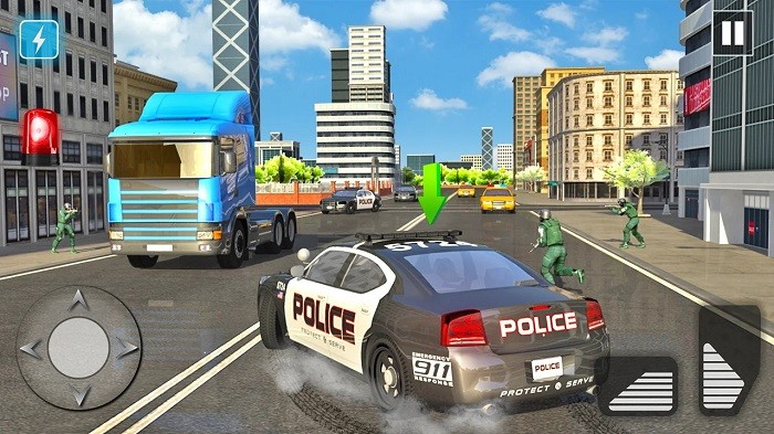 疯狂警车追逐碰撞游戏