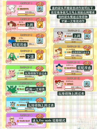 蜡笔小新跑酷任务道具中文翻译指南