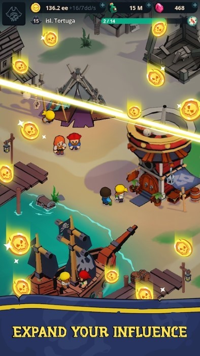 空闲海盗海上冒险和商业大亨游戏(idle pirates)