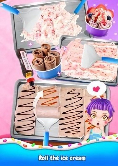 冷冻冰淇淋卷制作游戏