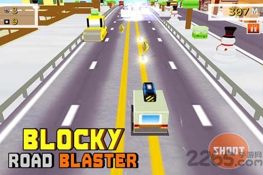 像素道路冲击疯狂赛场手机游戏(Blocky Road Blaster)
