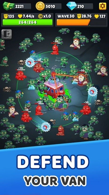 僵尸车闲置的塔防最新版(Zombie Van)