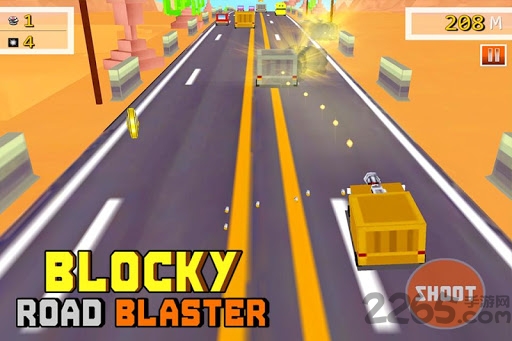 像素道路冲击疯狂赛场手机游戏(Blocky Road Blaster)
