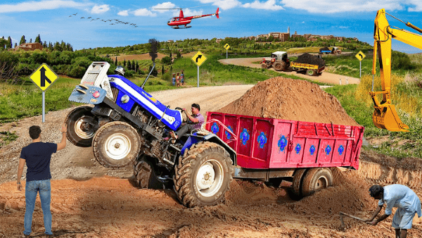 拖拉机手推车越野游戏(tractor trolly offroad)