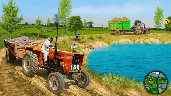 拖拉机手推车越野游戏(tractor trolly offroad)