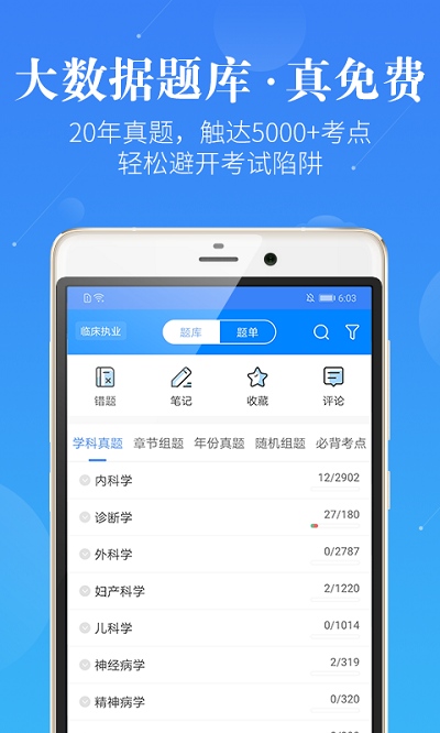 执业医师真题蓝基因软件