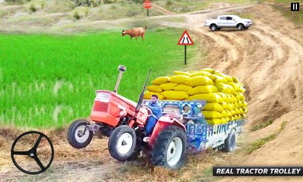 乡村拖拉机播种模拟器手机版(tractor trolley)