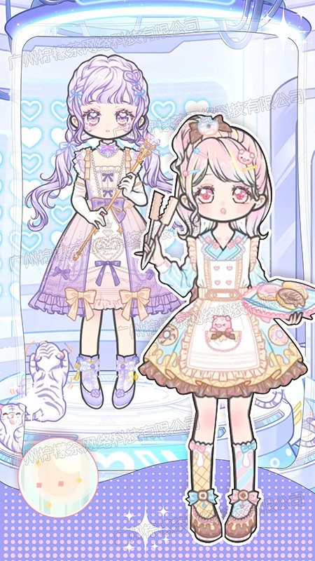 粉彩少女换装游戏