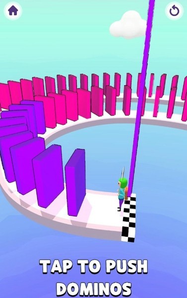 多米诺骨摆放跑游戏(domino string)