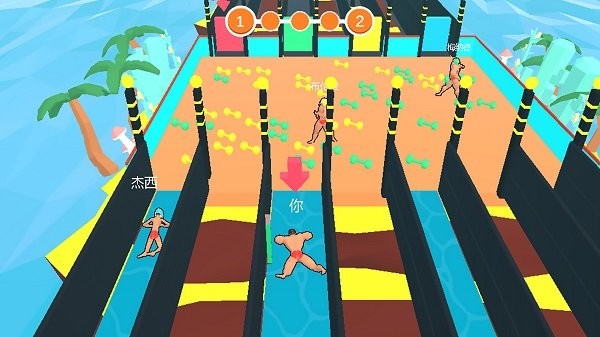 猛男捡树枝游戏