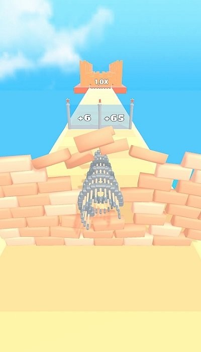 用锤敲击3d手机版