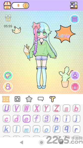 粉彩女孩换装小游戏