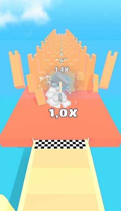 用锤敲击3d手机版