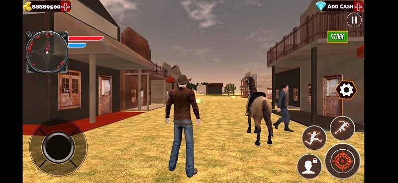 狂野西部枪炮战士游戏