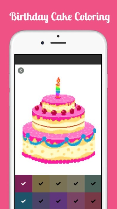 生日蛋糕涂色游戏