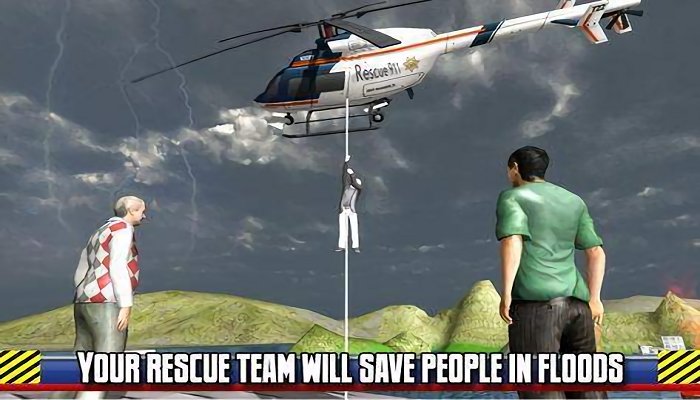 直升机的模拟救援游戏(helicopter rescue flight sim )
