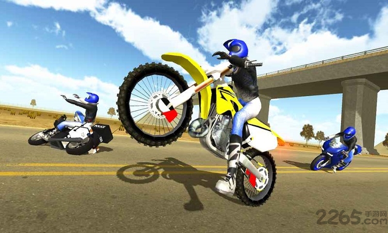 摩托公路赛3d手机游戏