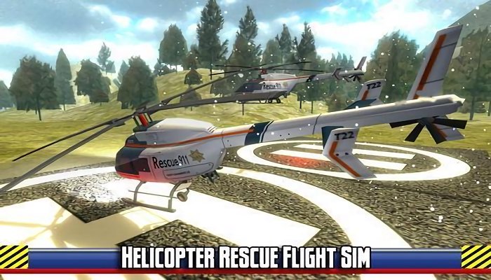 直升机的模拟救援游戏(helicopter rescue flight sim )