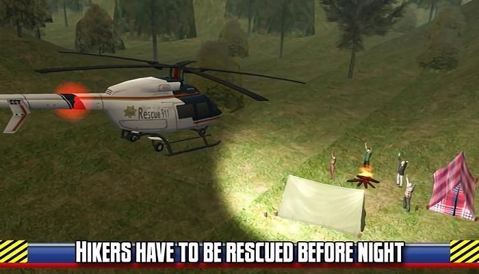 直升机的模拟救援游戏(helicopter rescue flight sim )